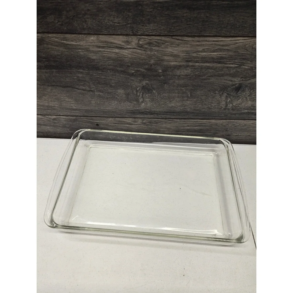 Vintage Pyrex 233 Clear Glass 3 Quart Rectangular‎ Baking Dish Casserole Pan USA